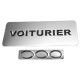 BADGE VOITURIER MAGNETIQUE ARGENTE + EPOXY
